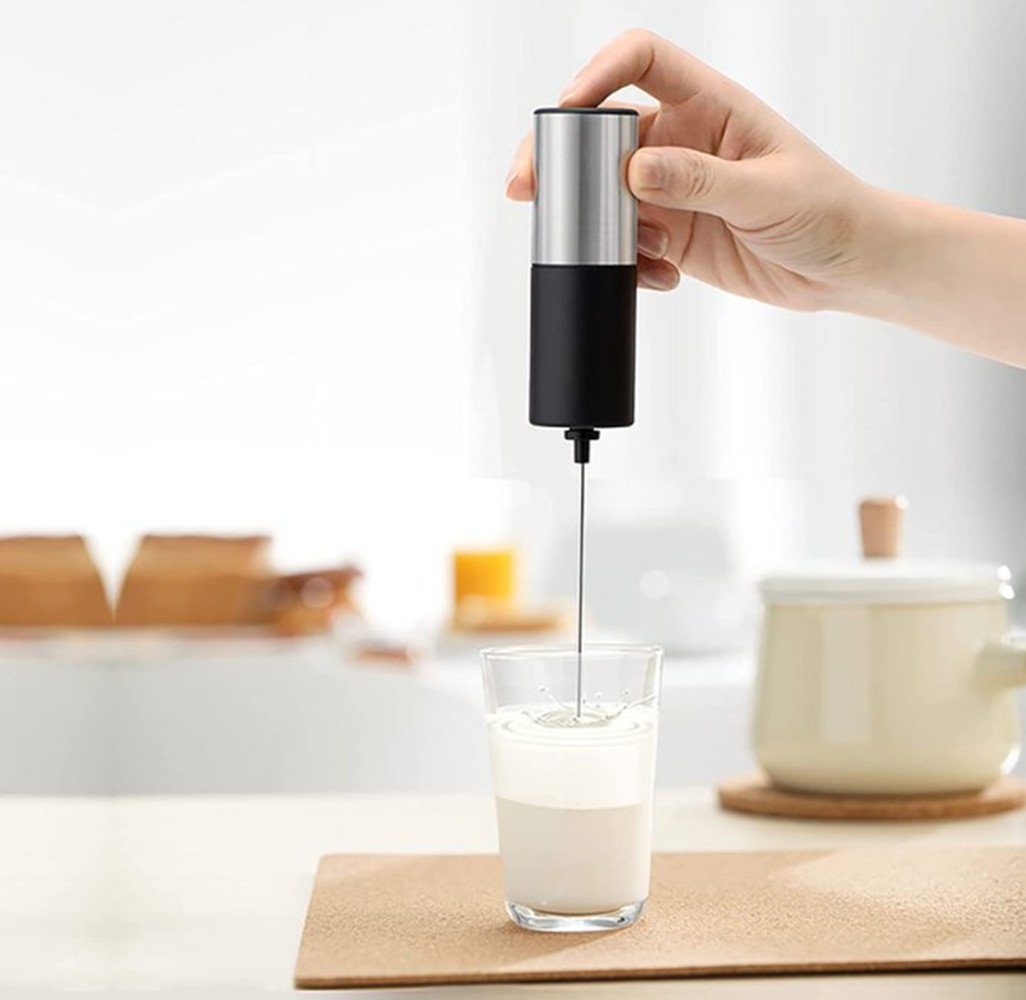 XDeer Milchaufschäumer Elektrischer Milchaufschäumer, USB Wiederaufladbar Milchschäumer, Schneebesen, Milchshake Mixer Milk Frother, Aufschäumer für Kaffee