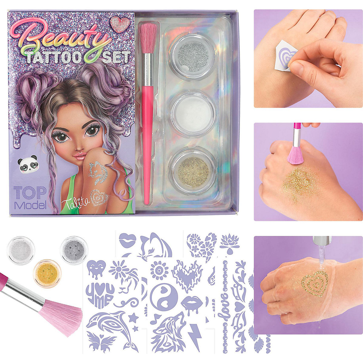 TOPModel Glitzer Tattoo Set BEAUTY and ME