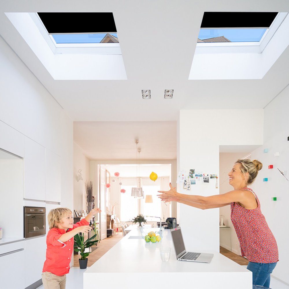 Dachfensterrollo Verdunkelungsrollo Dachfensterrollo Thermo-Rollo für GGL GPU GTU GXU, Clanmacy