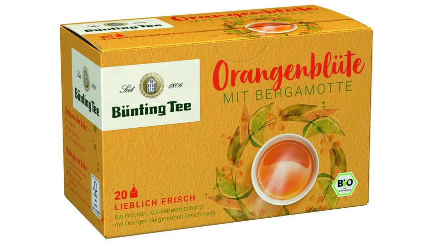 Bünting Tee Bio Orangenblüte Bergamotte 50 g