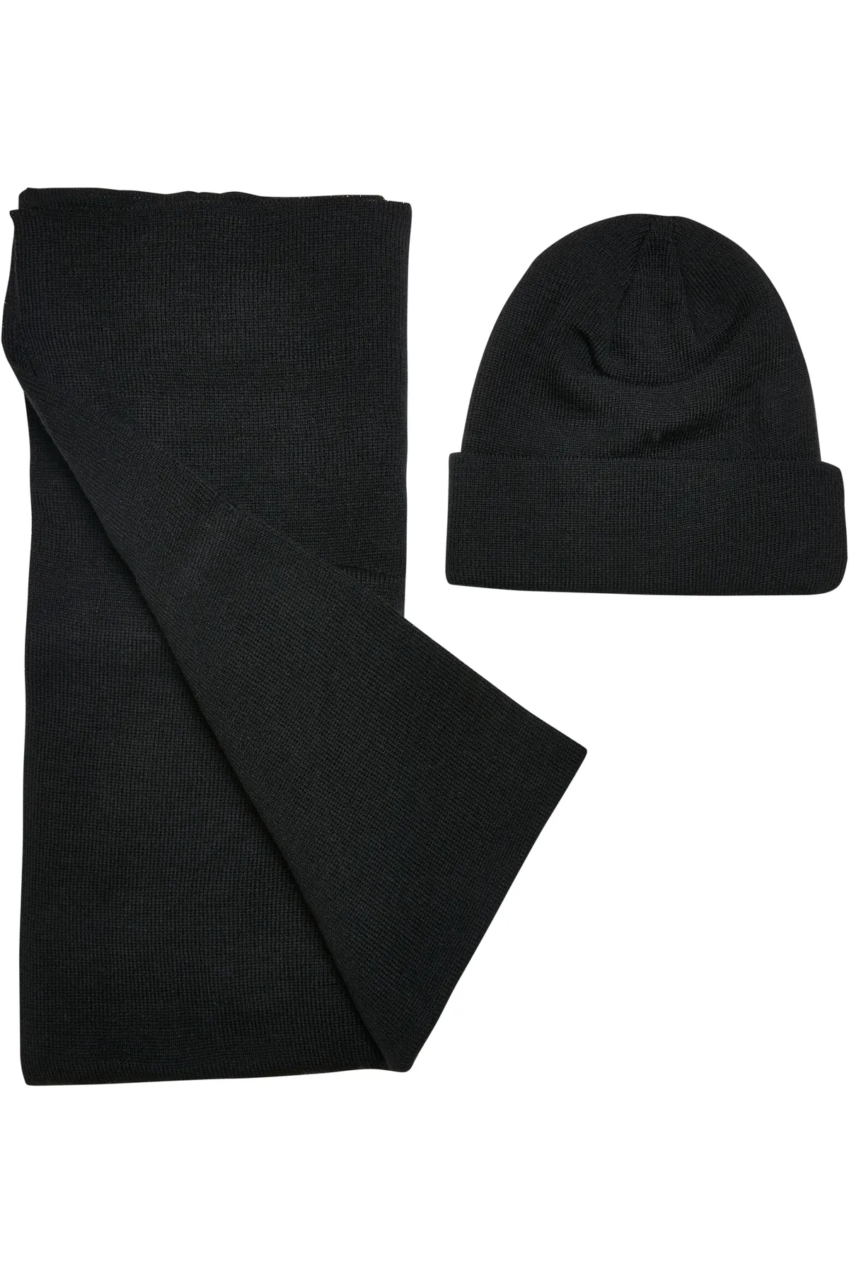 Urban Classics  Set – Mütze & Schal - Schwarz - Unifarben