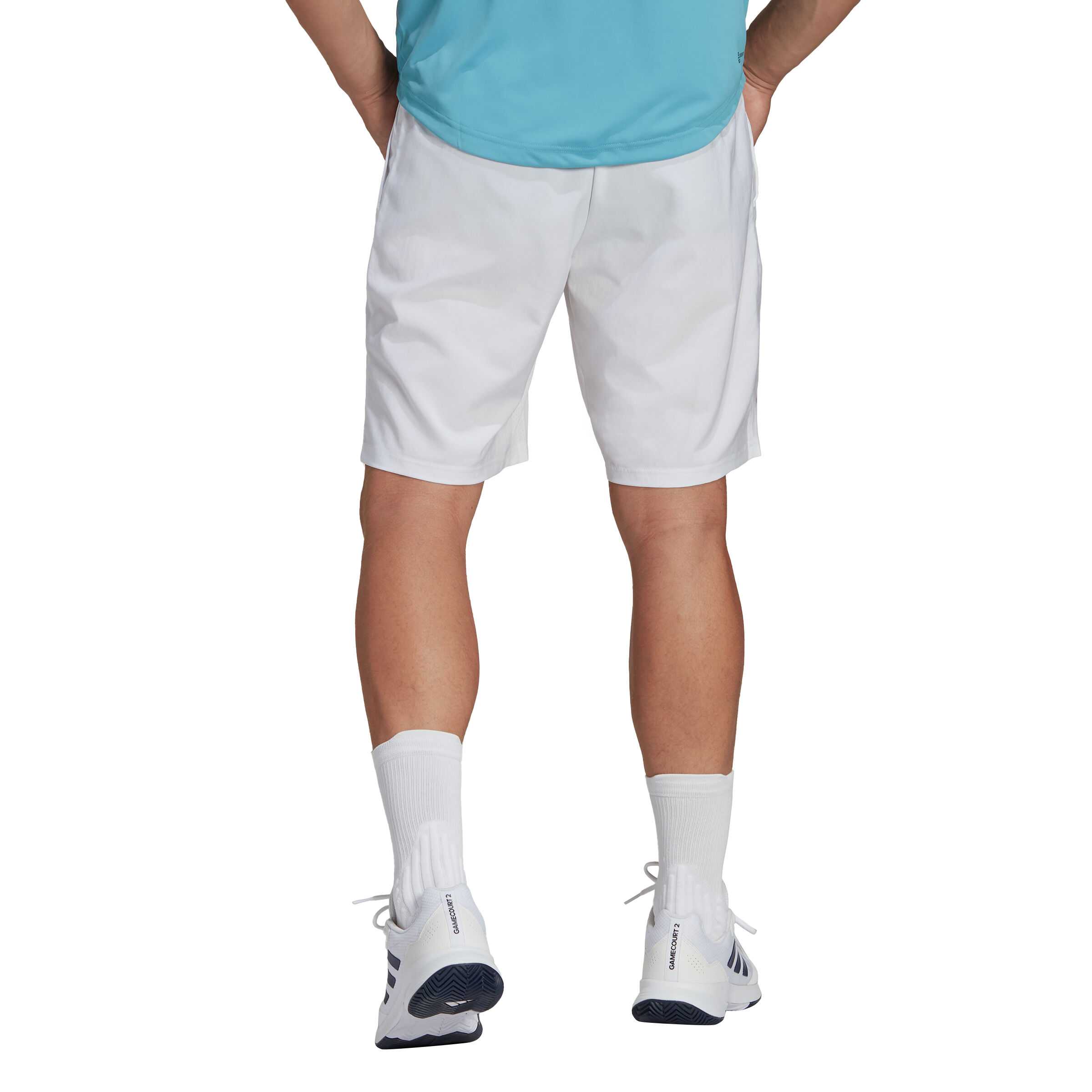 Club 3-Stripes 9in Shorts Herren - Weiß, Schwarz
