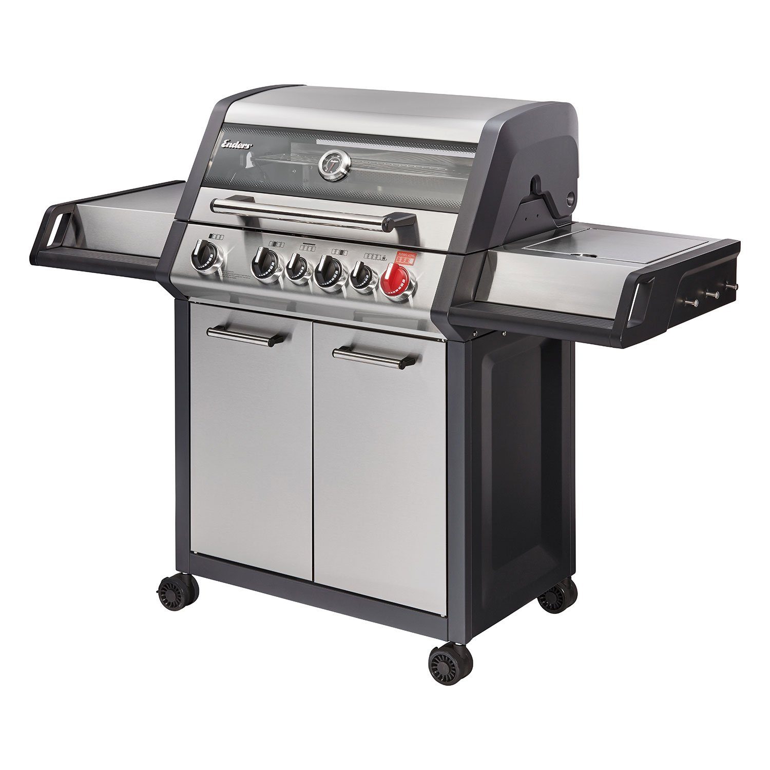 Enders® Gasgrill Monroe Pro 4 SIK Turbo Gas Grill - Gasgrill 4 Brenner Edelstahl