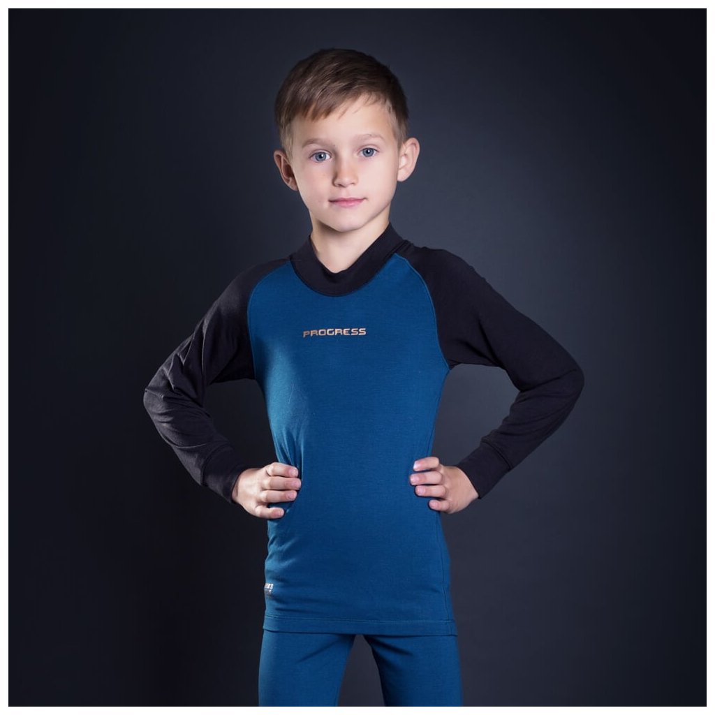 Progress CC NDRD Kinder Langarm-Thermoshirt blau
