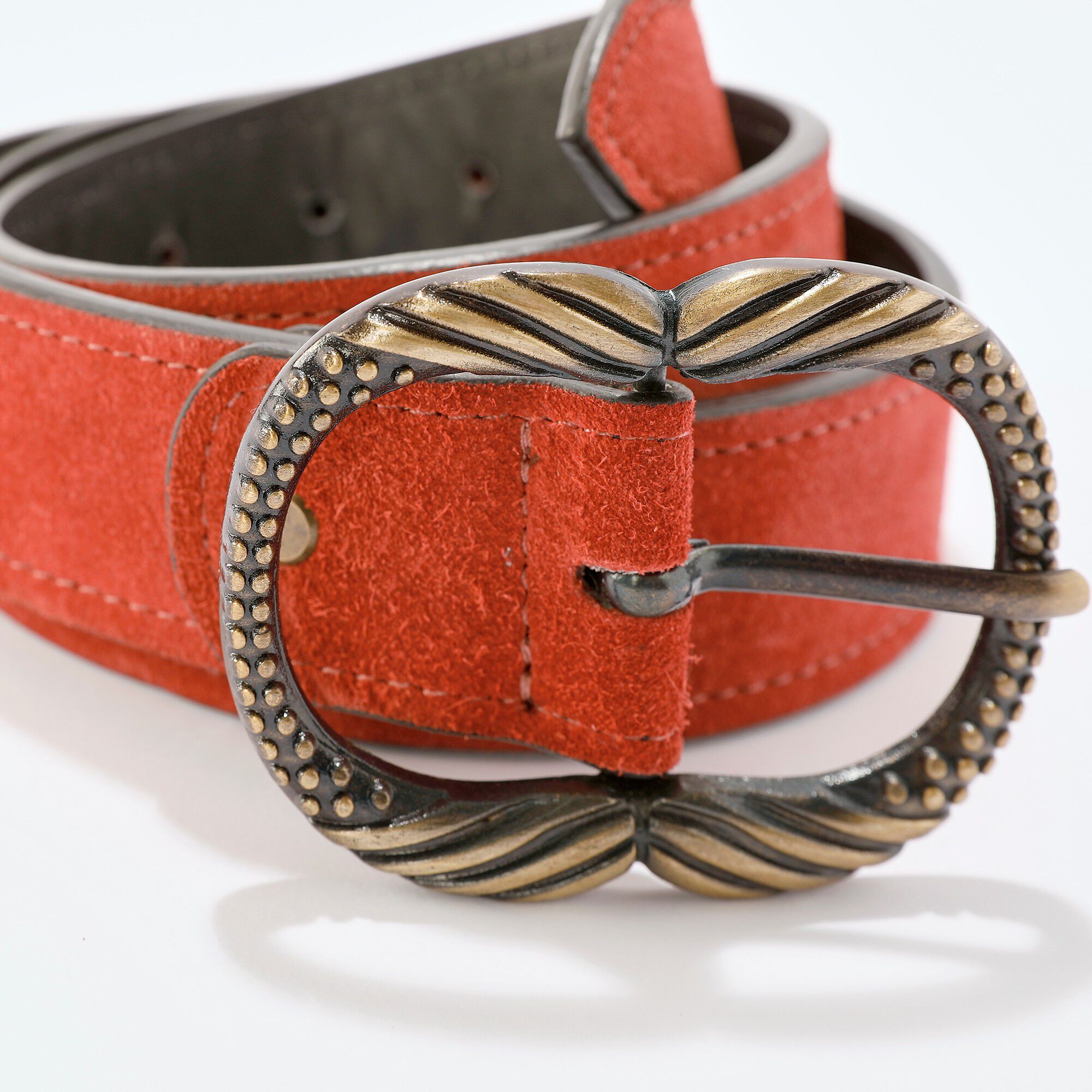 Ceinture en cuir double boucle