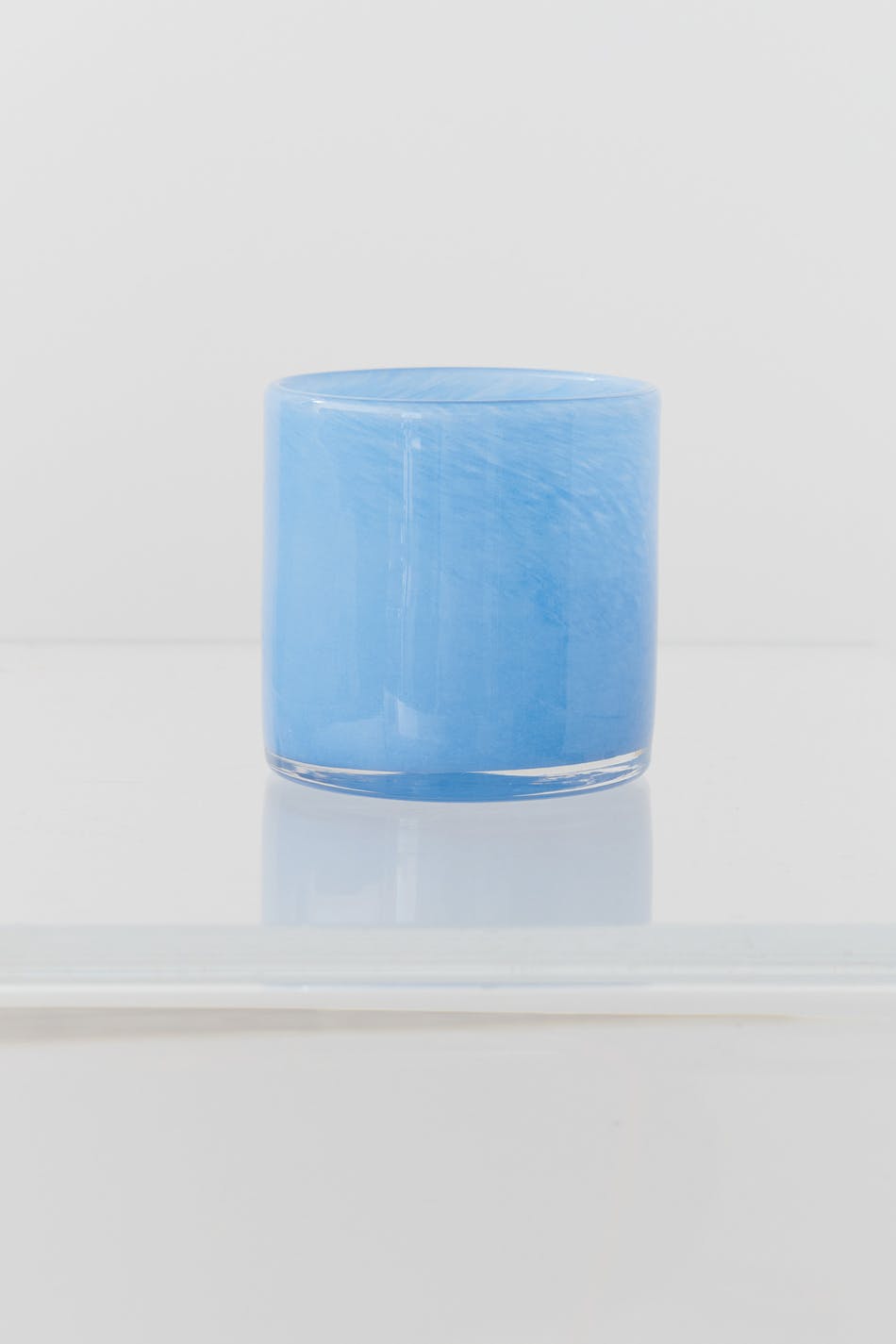 Glass m candle holder