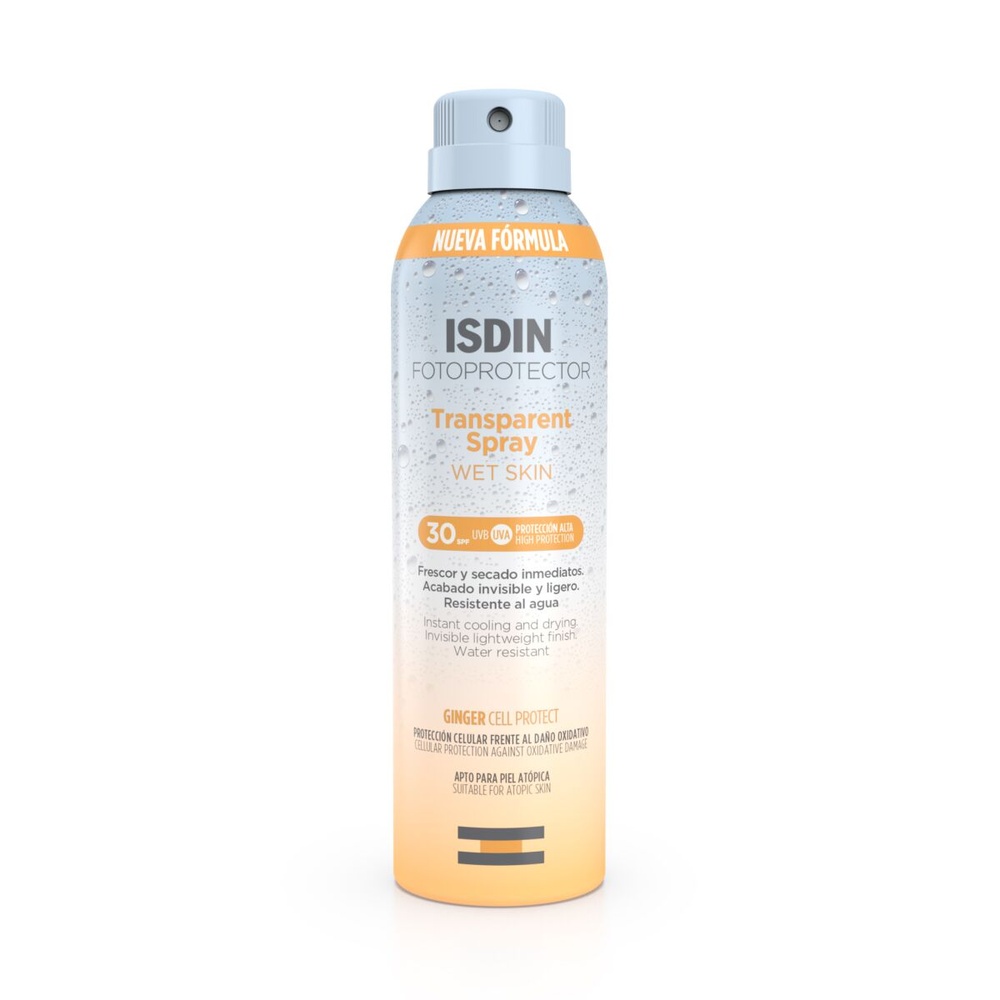 isdin Transparent Wet Skin Spray Spray Solaire Transparent SPF30