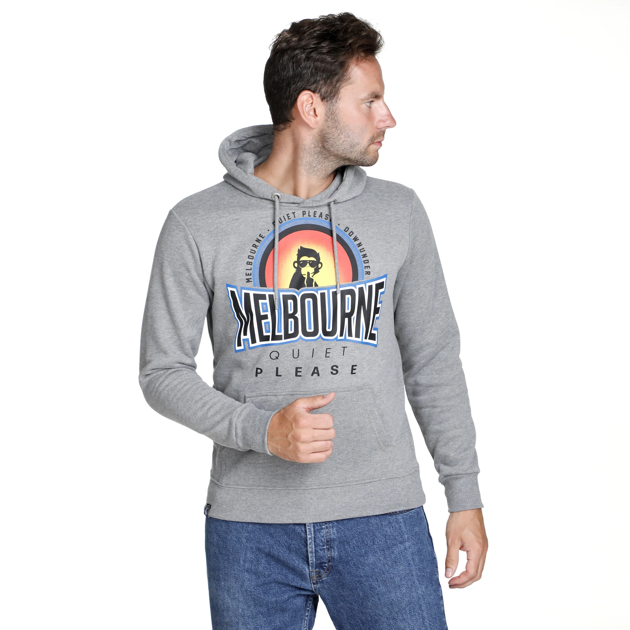 Melbourne Sunrise Hoody Herren - Grau, Mehrfarbig