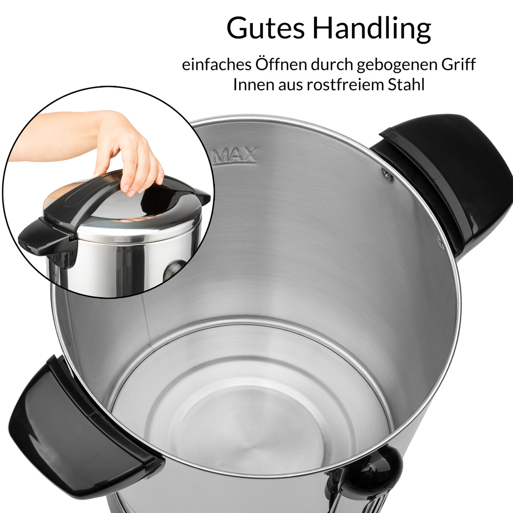 Casaria Deuba Glühweinkocher 8,8 ltr. mit Tropfschale