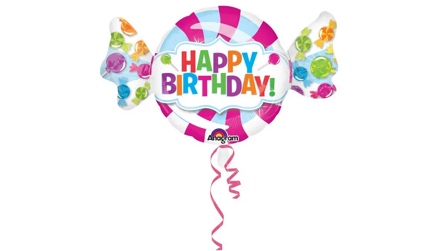 Anagram - SuperShape Happy Birthday Folienballon 101 x 73cm