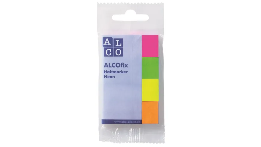 ALCO Haftmarker neon 4x50 Stück 20x50mm