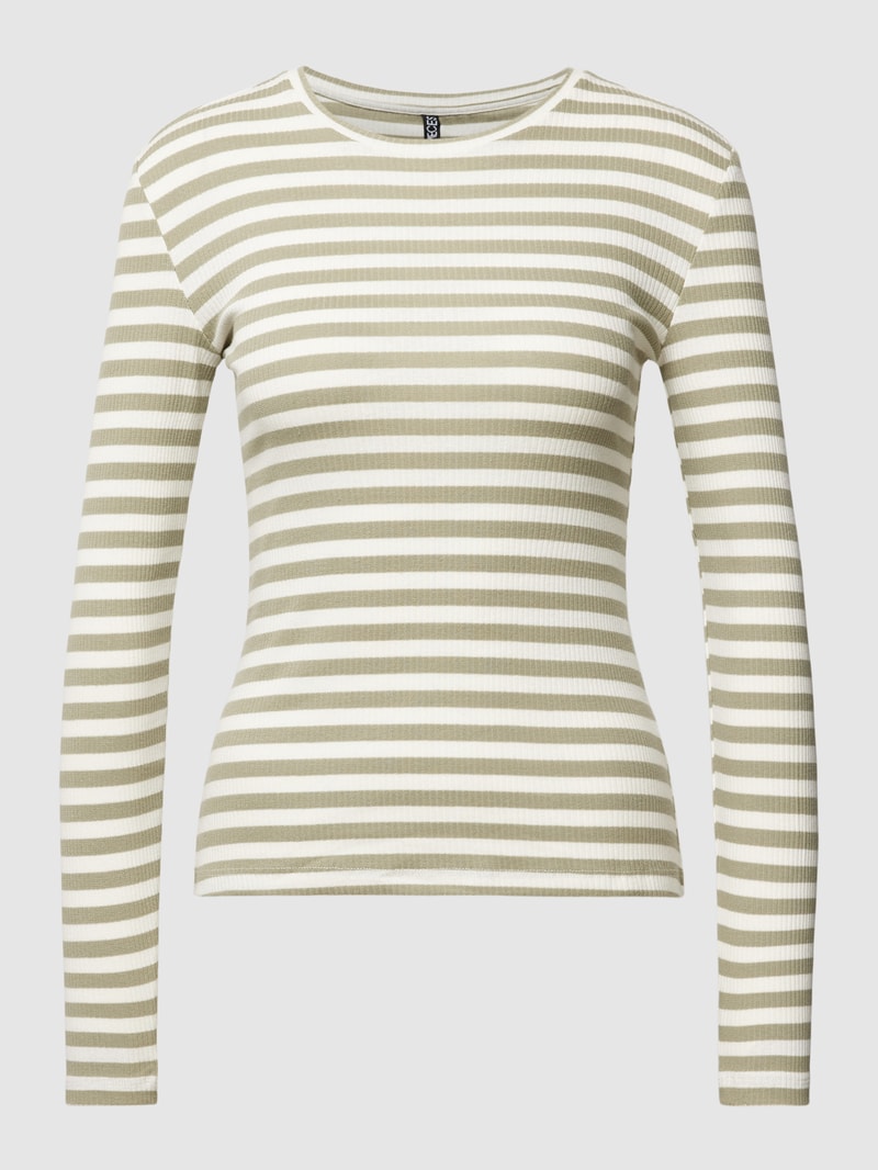 Longsleeve mit Streifenmuster Modell 'RUKA' in schilf