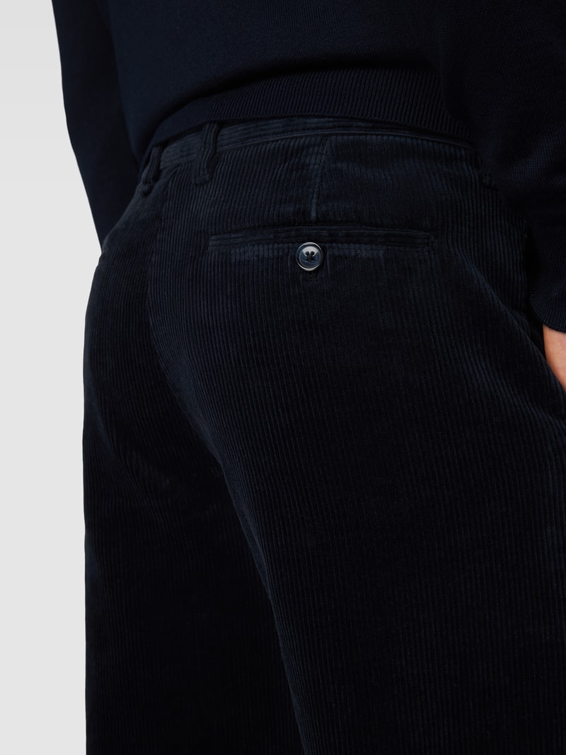 Cordhose mit Stretch-Anteil in marineblau
