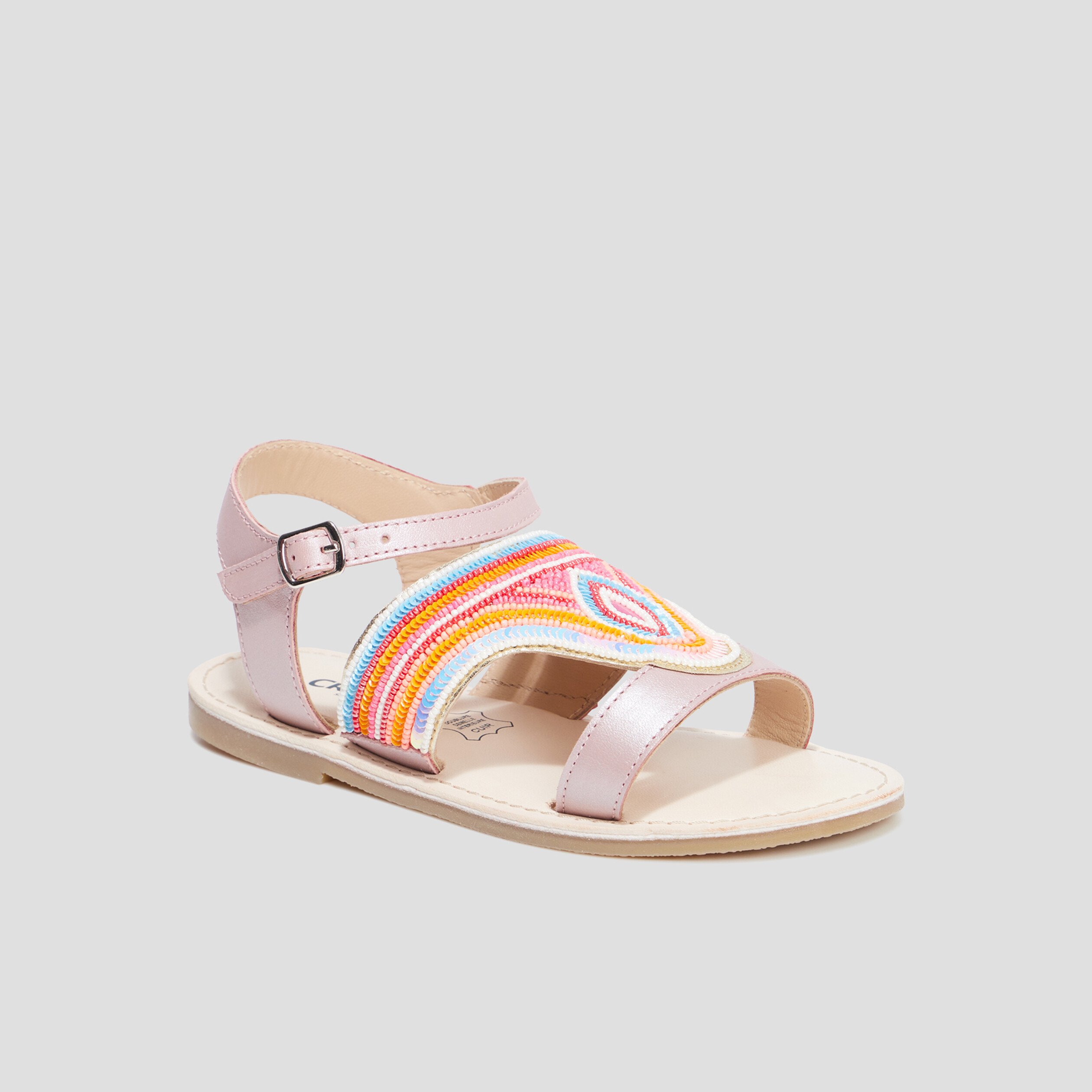 Sandales avec perles Creeks rose fille | La Halle