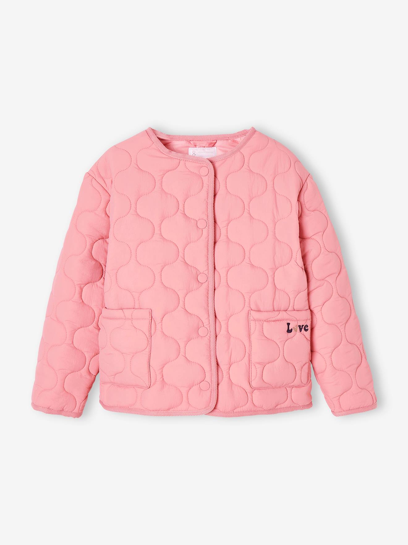 Veste matelassée fille blush