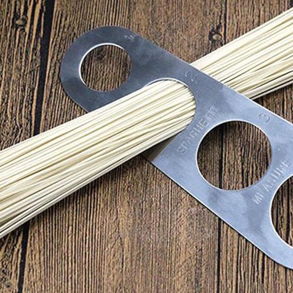 COUNJOYING Zurrgurt Messwerkzeug, Pasta-Messwerkzeug aus Edelstahl mit 4 Messlöchern (2-St)