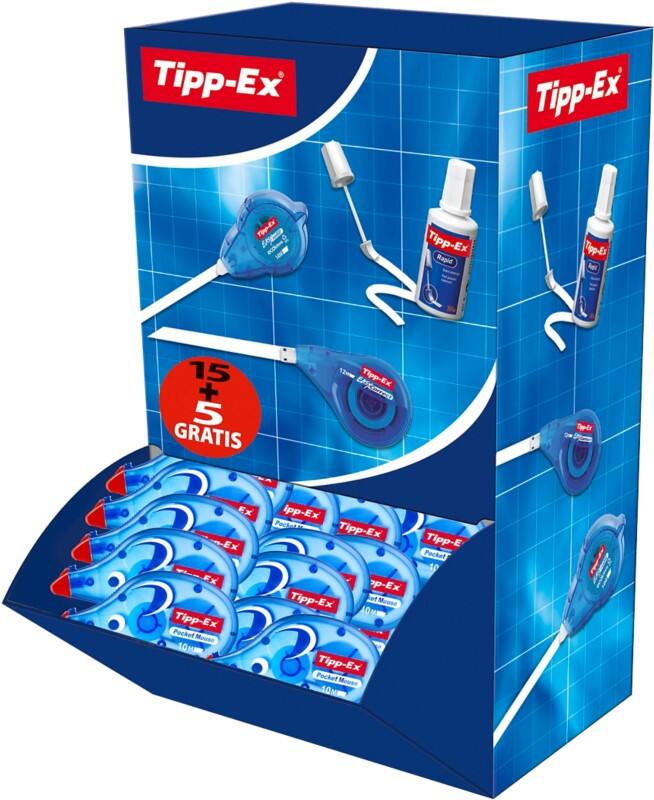 Tipp-Ex Pocket Mouse Nicht nachfüllbar Korrekturroller 4,2 mm x 10 m 15 Stück   5 Gratis