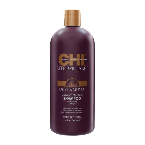 Șampon hidratant optim CHI Deep Brilliance cu ulei de măsline și monoi, 946 ml