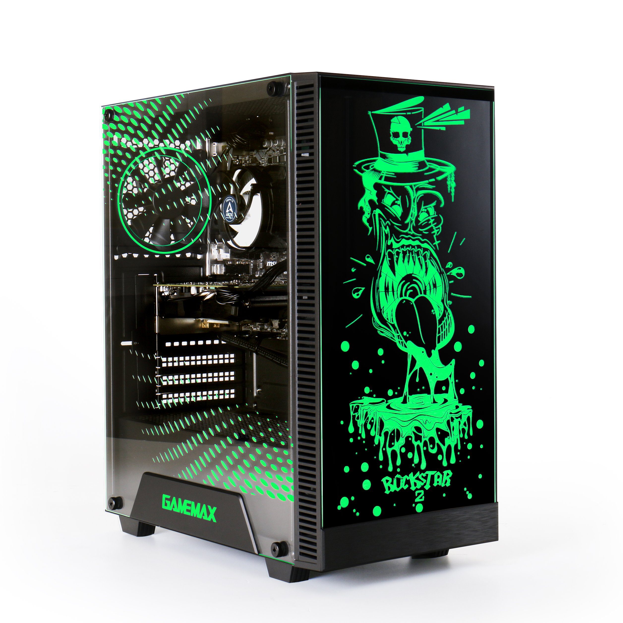Hyrican Rockstar 6737 Gaming-PC (AMD Ryzen 7 5700G, Radeon Graphics, 16 GB RAM, 2000 GB SSD, Luftkühlung, Windows 11)