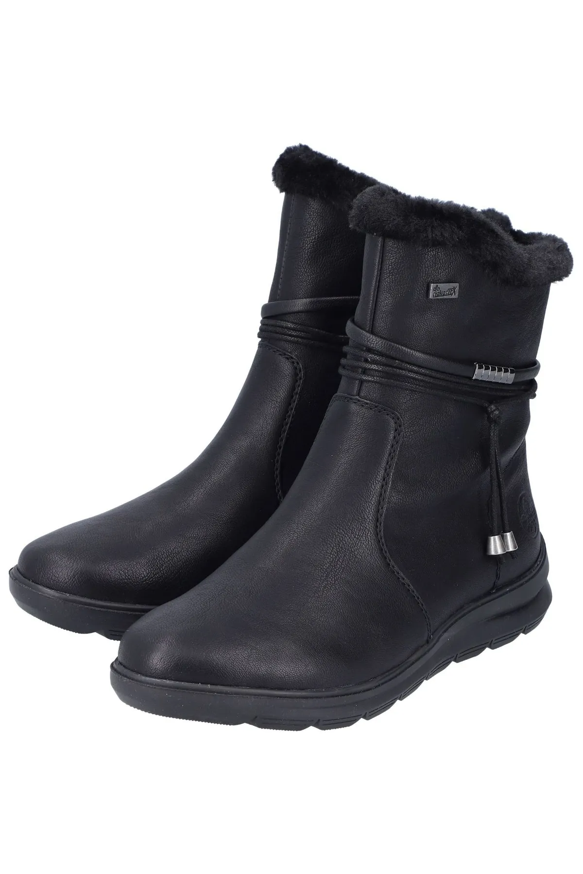 Rieker  Stiefelette - Schwarz - Flacher Absatz