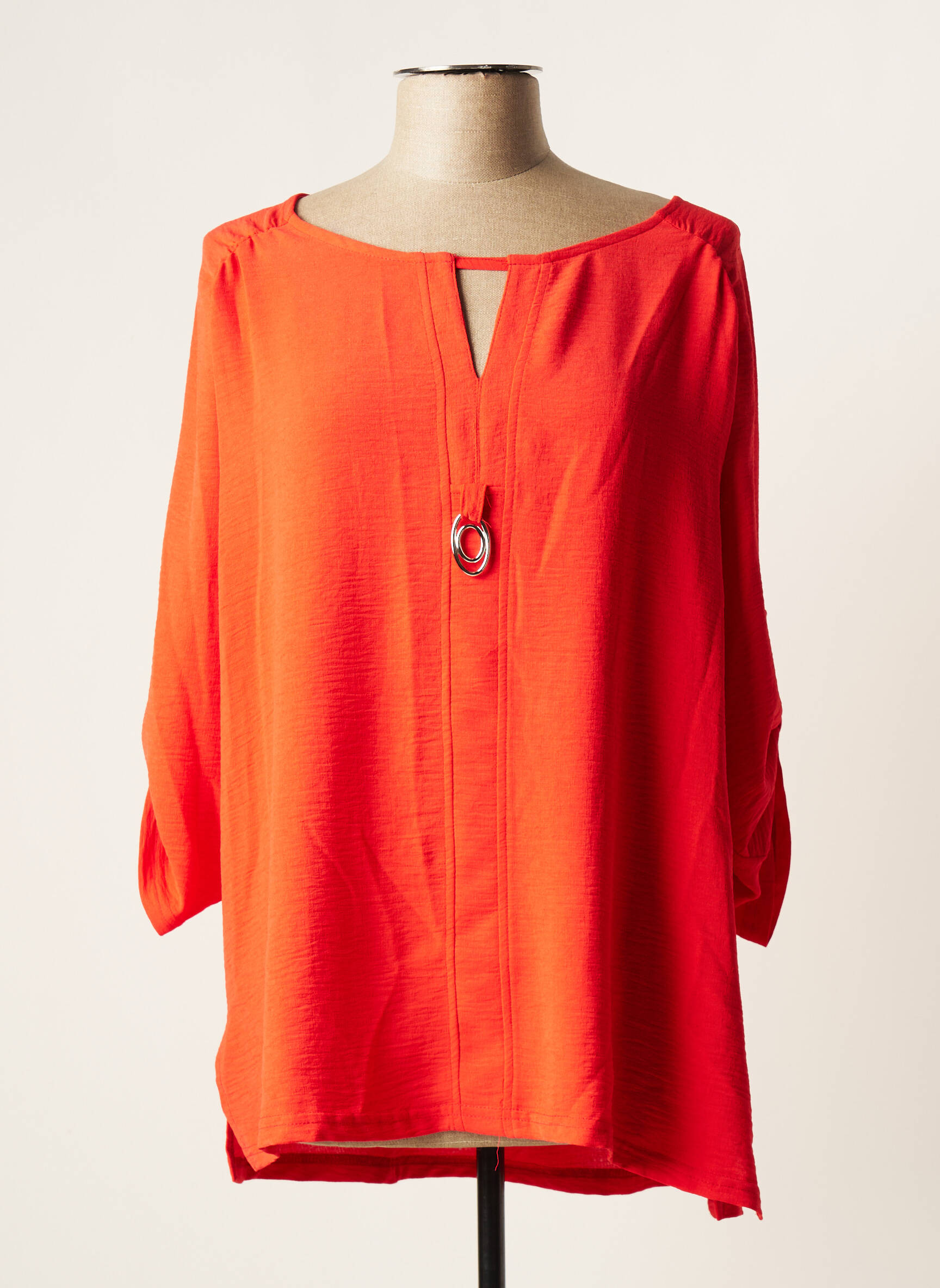 Halogene Tuniquemanchelongue Femme couleur orange