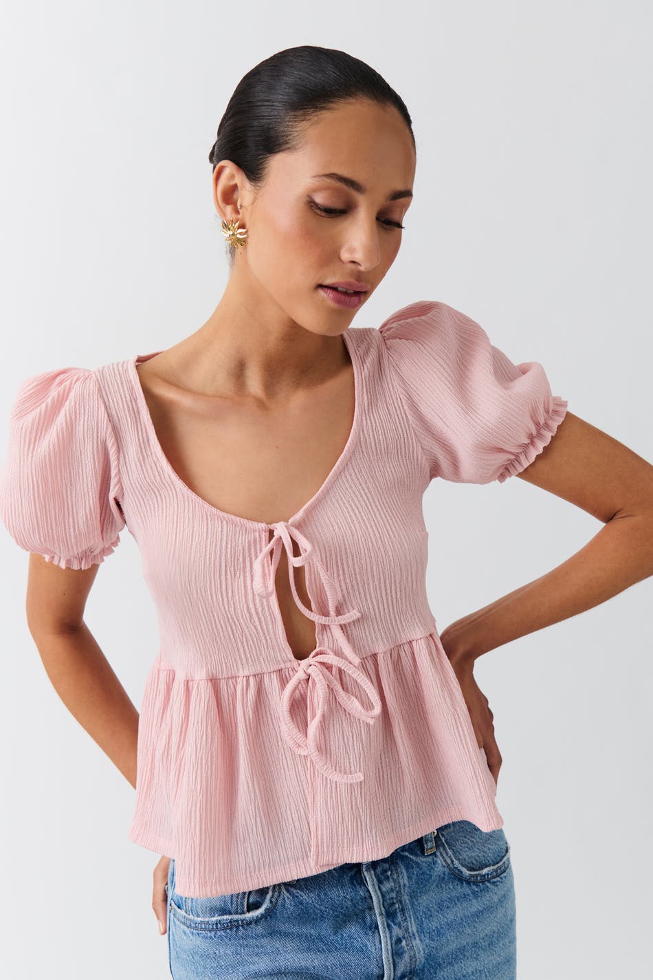 Tie front top