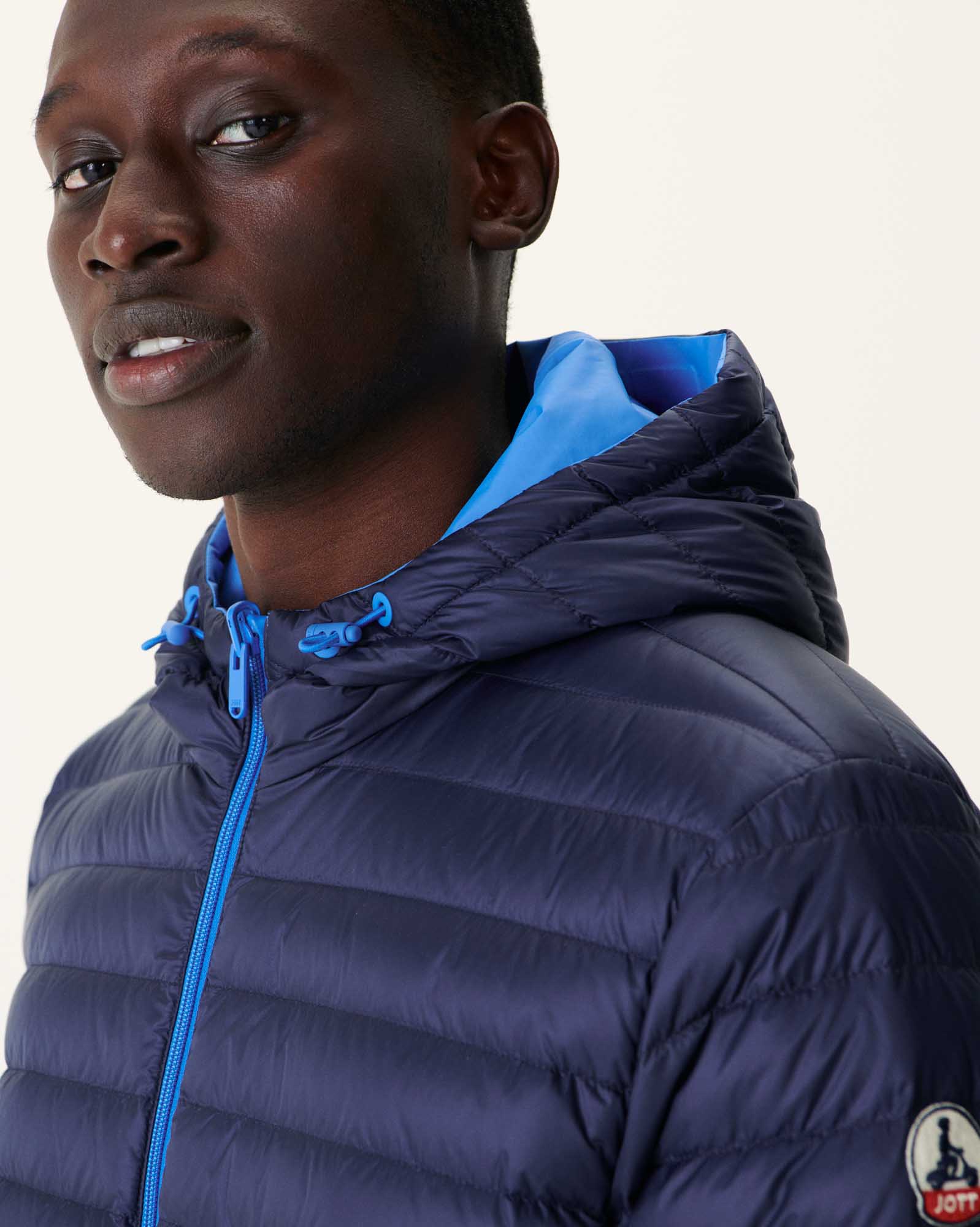 Doudoune longue réversible à capuche Azur/Marine Amsterdam