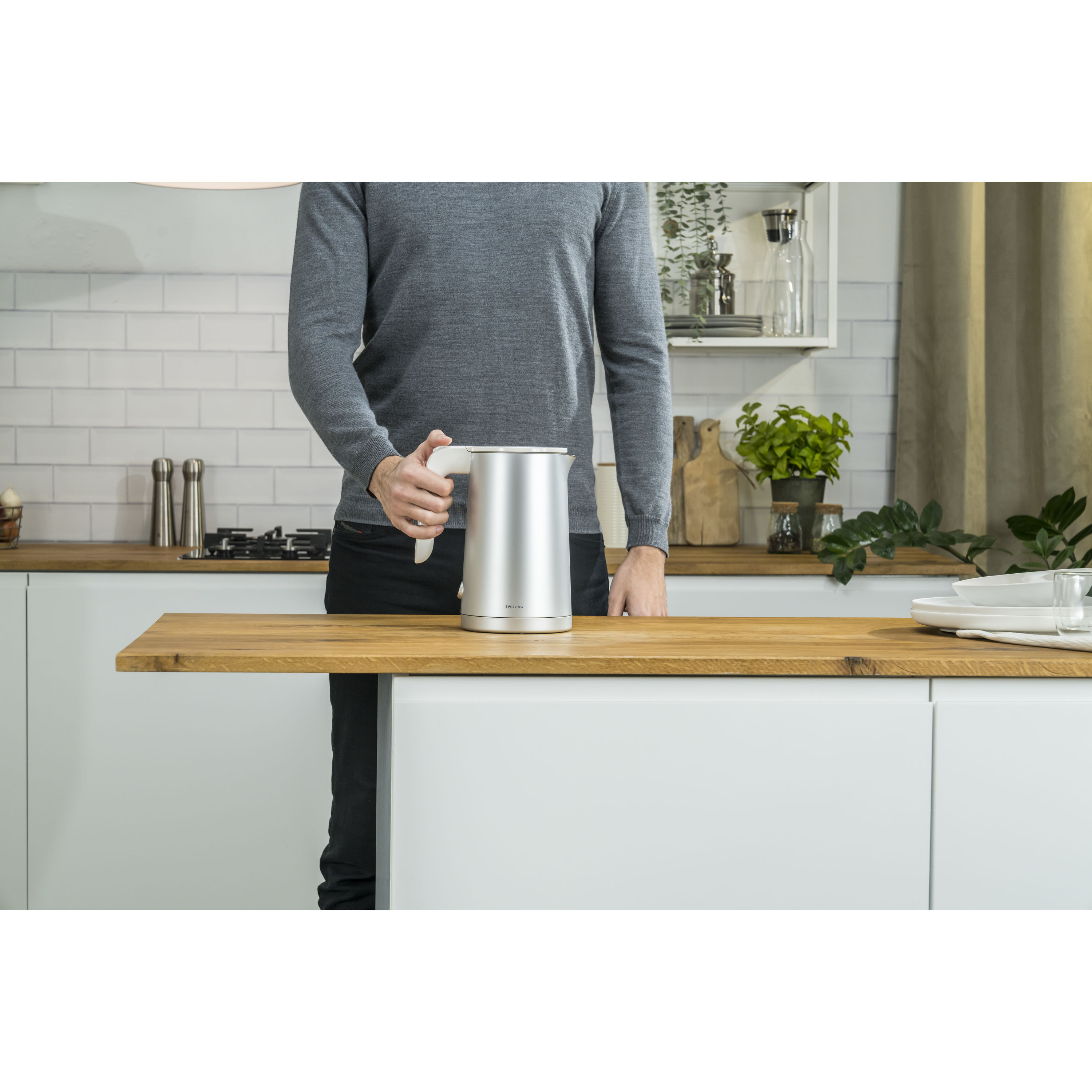 Wasserkocher, 1 l, Silber