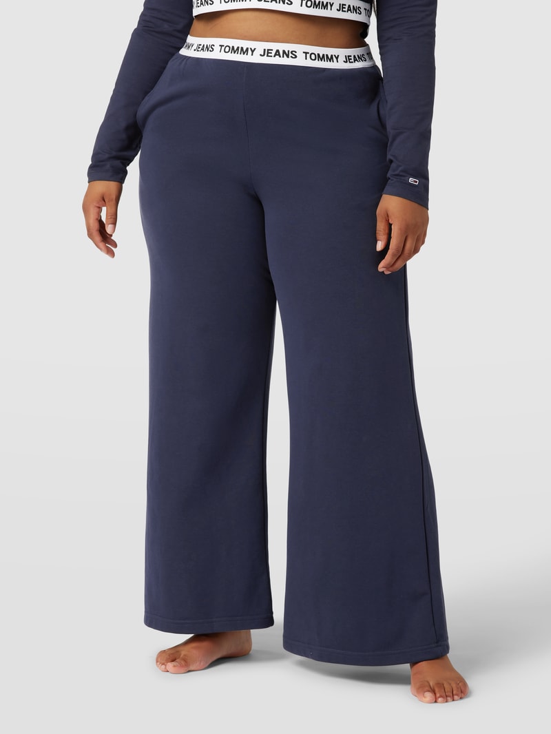 PLUS SIZE Sweatpants mit Logo-Bund in marineblau