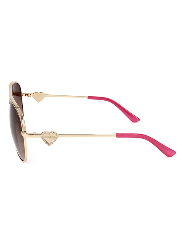 Guess Damen-Sonnenbrille in Gold/ Hellbraun günstig kaufen 64