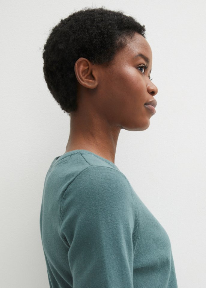 Basic Pullover mit recycelter Baumwolle