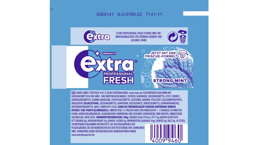 Wrigley´s Extra® Professional Fresh Strong Mint