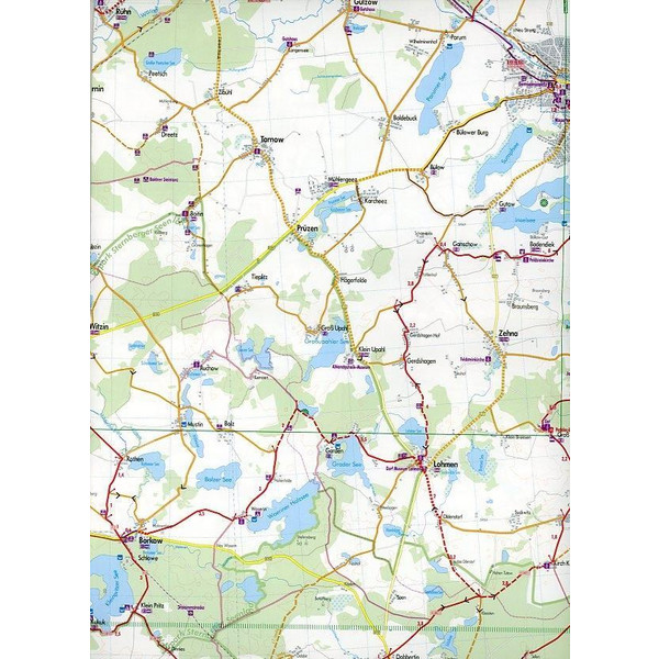 Bikeline Radkarte Deutschland Mecklenburgische Seen West 1 : 75 000 - Fahrradkarte