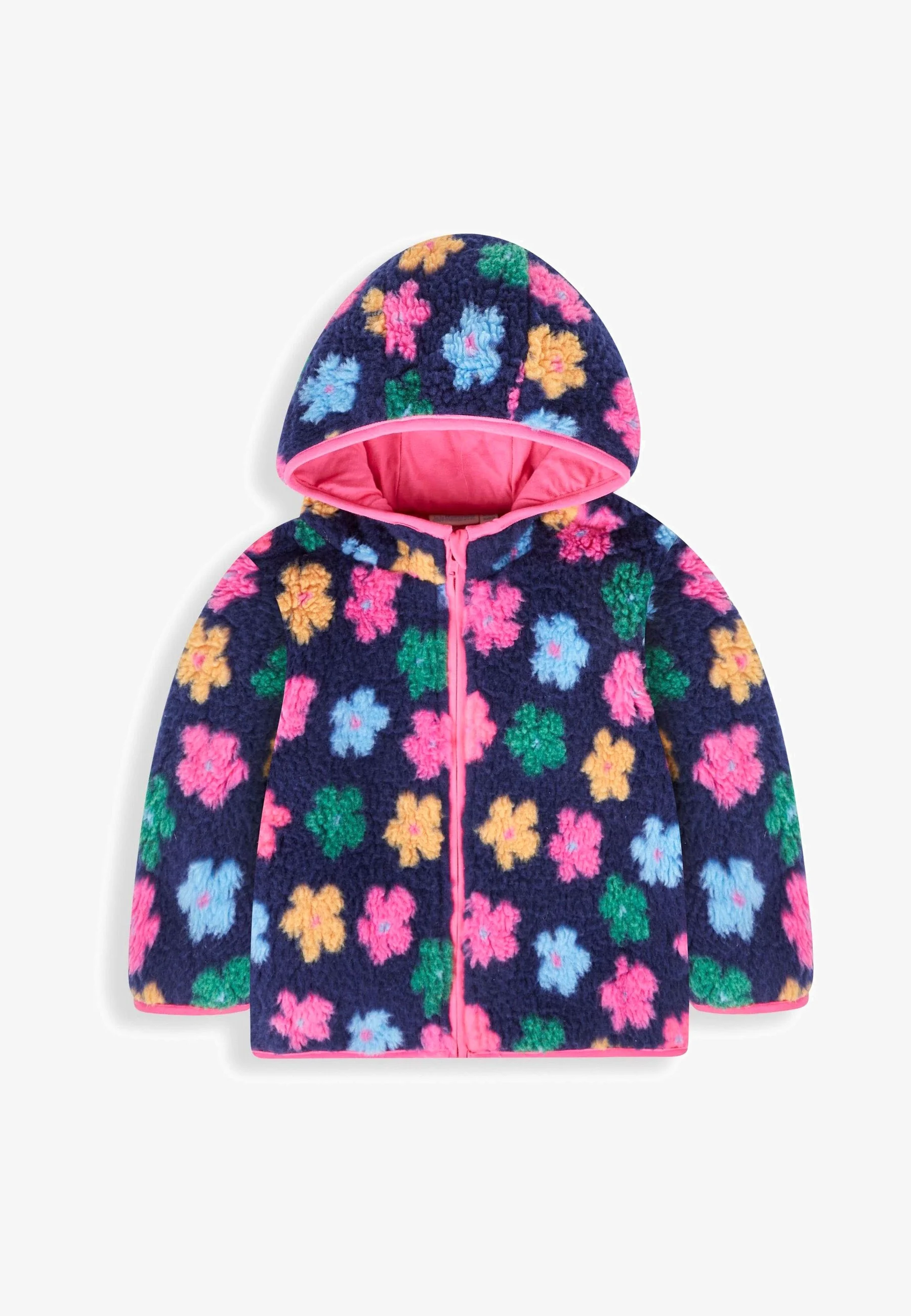 JoJo Maman Bébé BRIGHT FLORAL PRINT BORG- Chaqueta polar