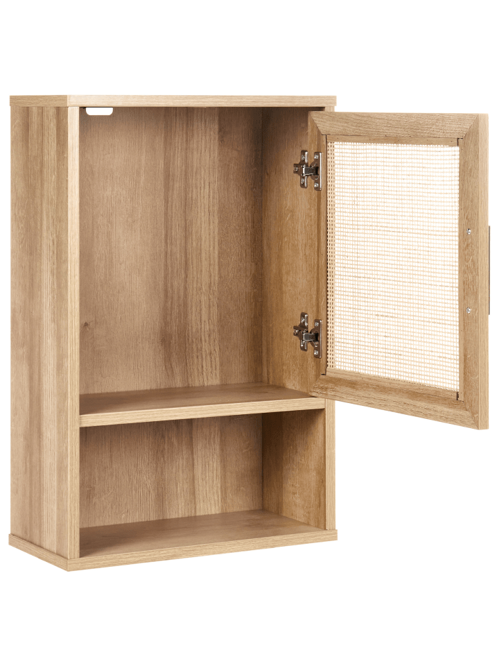 Beliani Badezimmerschrank ROSELL in Heller Holzfarbton - (W) 40 x (H) 60 x (L) 19 cm günstig kaufen onesize