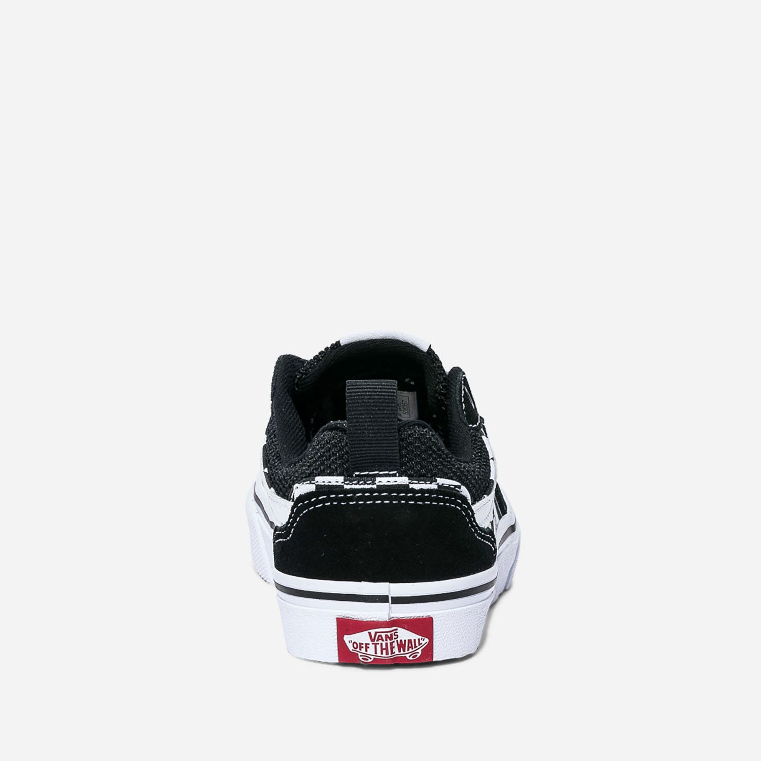 Tennis VANS noire en cuir velours et toile à damier