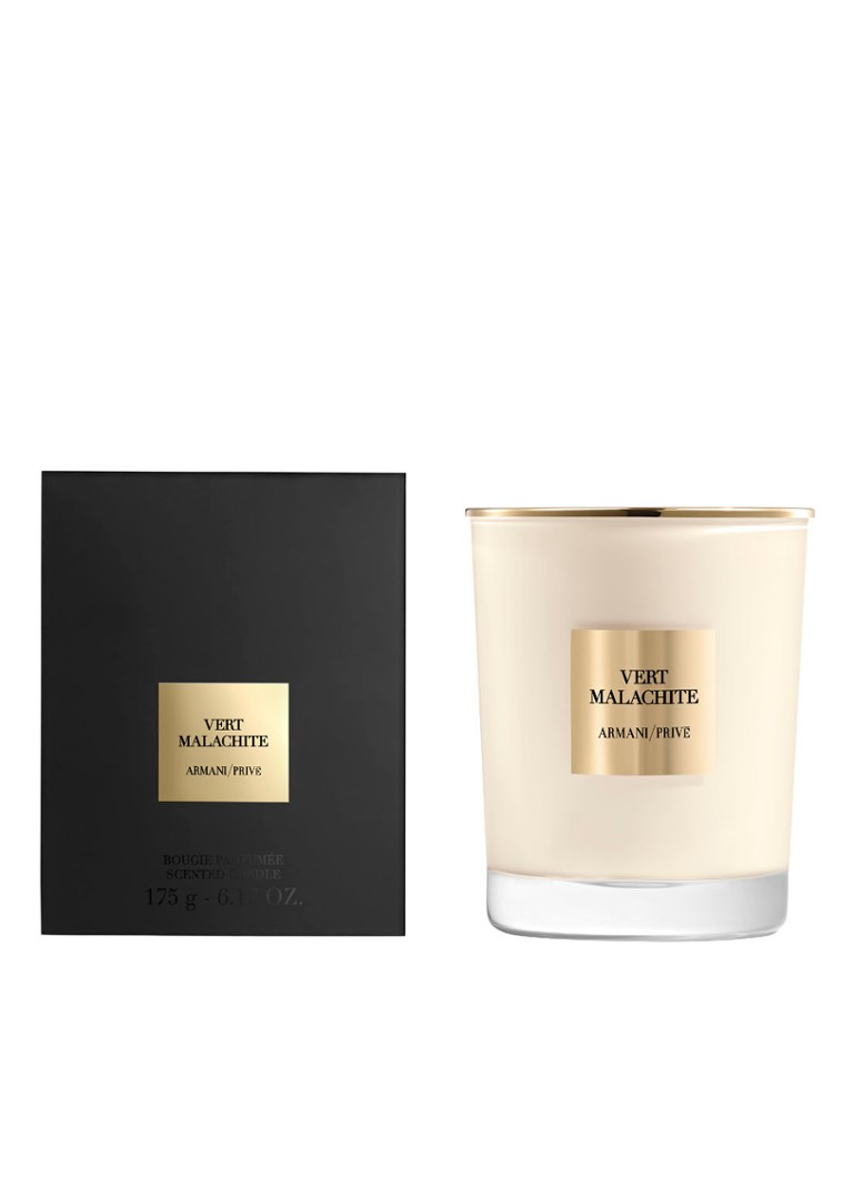 Lumânare parfumată Armani Privé, verde malachit, 175 grame.