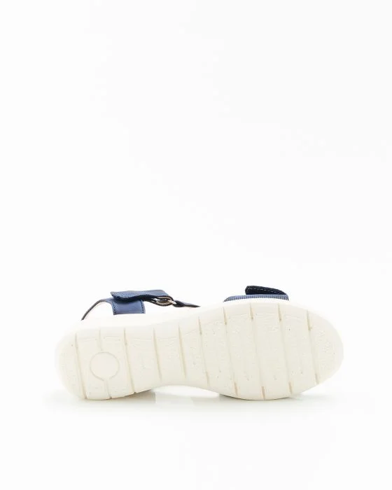 Sandales compensées aspect nubuck