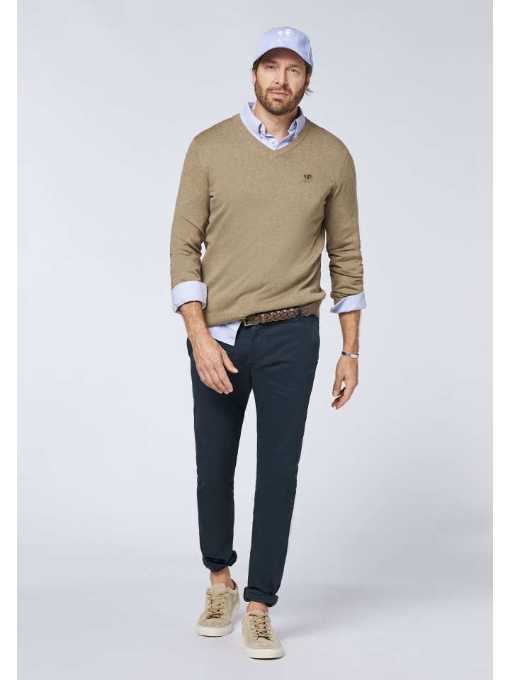 Polo Sylt Strickpullover in Grau günstig kaufen