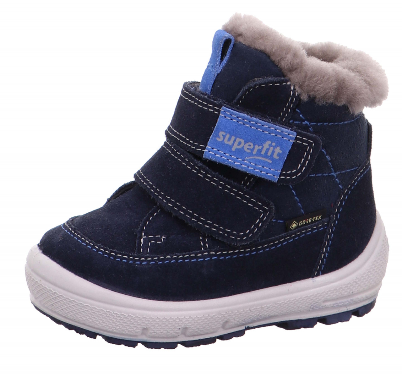 GROOVY - Blau Boots mit Klettverschluss