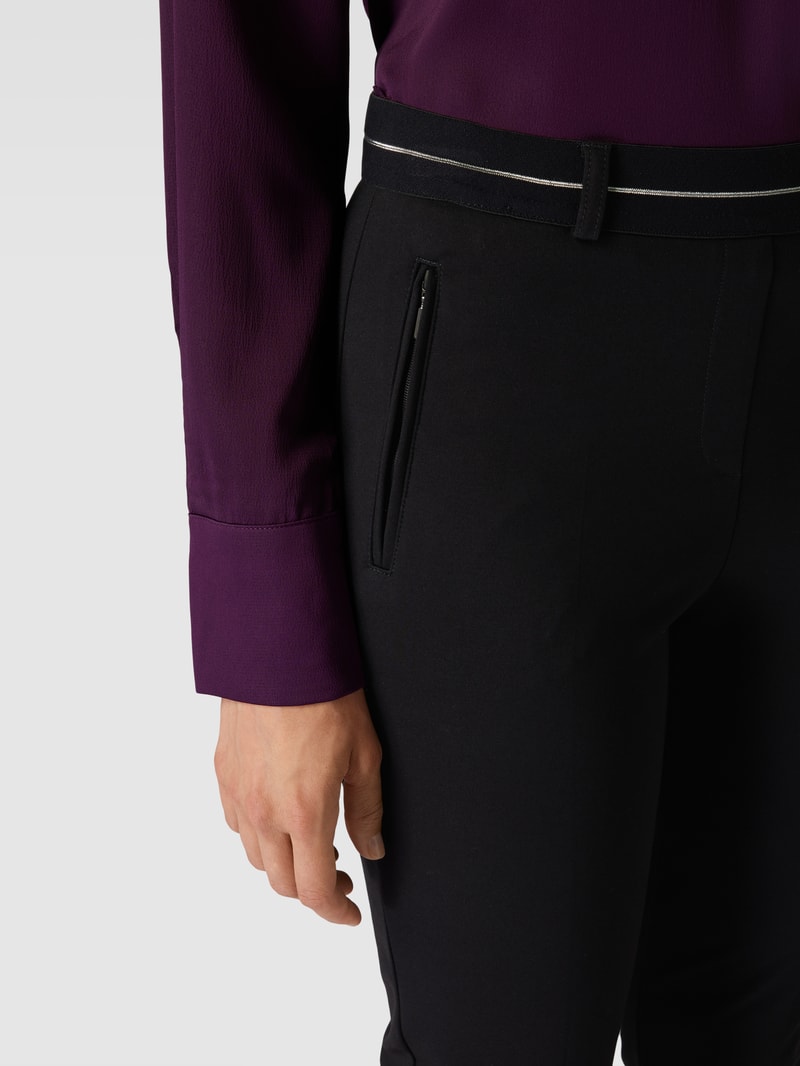 Hose mit Reißverschlusstaschen Modell 'LILLYTH' in schwarz