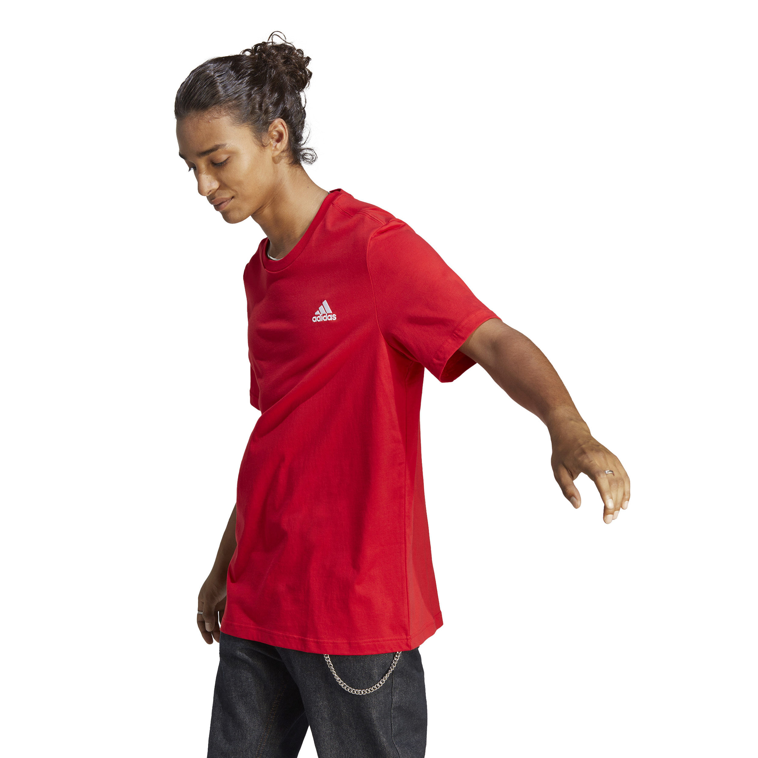 Sleeveless Single Jersey T-Shirt Herren - Rot