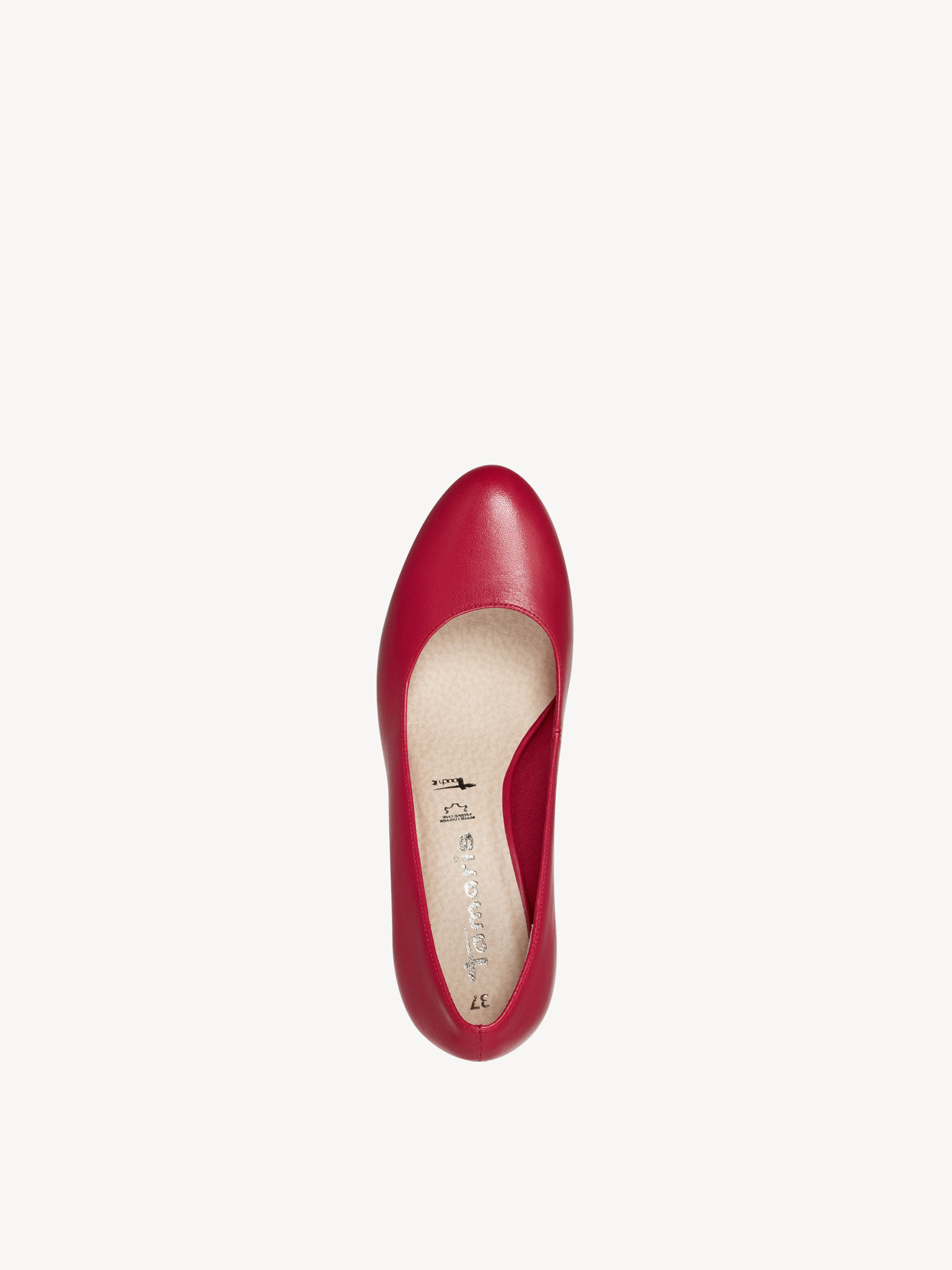 Escarpin en cuir - rouge