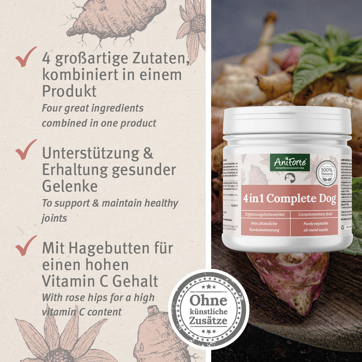 Aniforte Ergänzungsfutter & Aufzucht Aniforte 4in1 Complete Dog