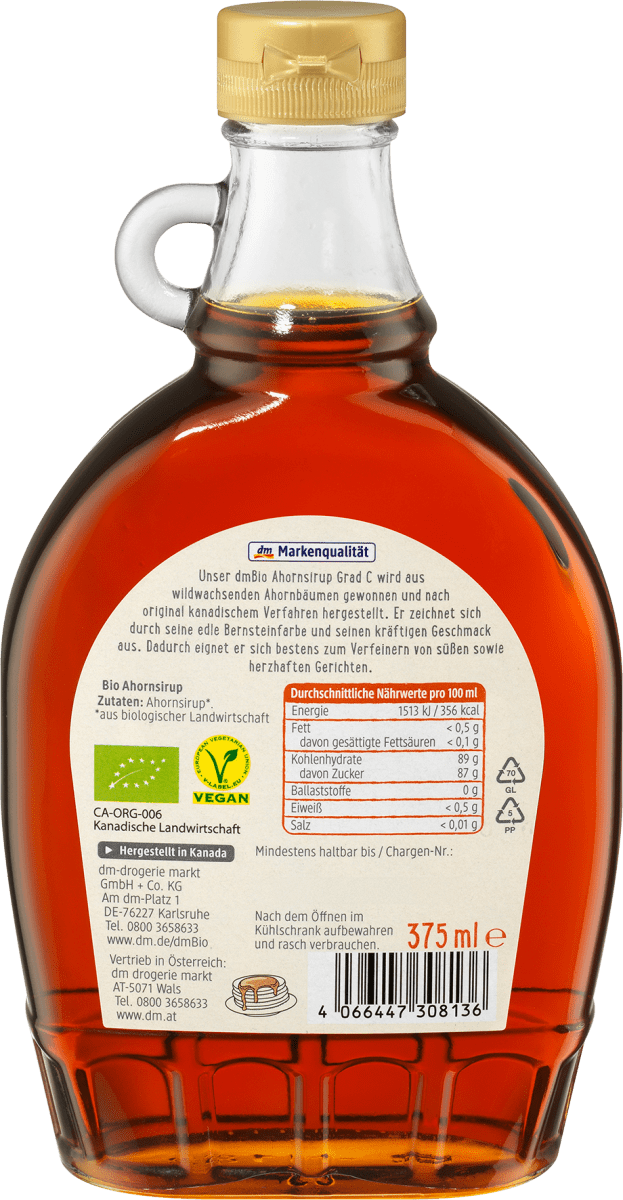 Ahornsirup Grad C, 375 ml