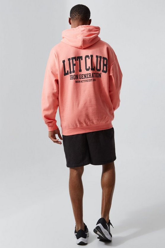 Man Active Oversize Hoodie mit Lift Club Print