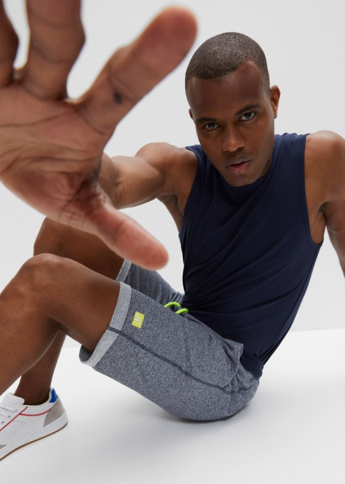 Sweat-Shorts in Denim-Optik