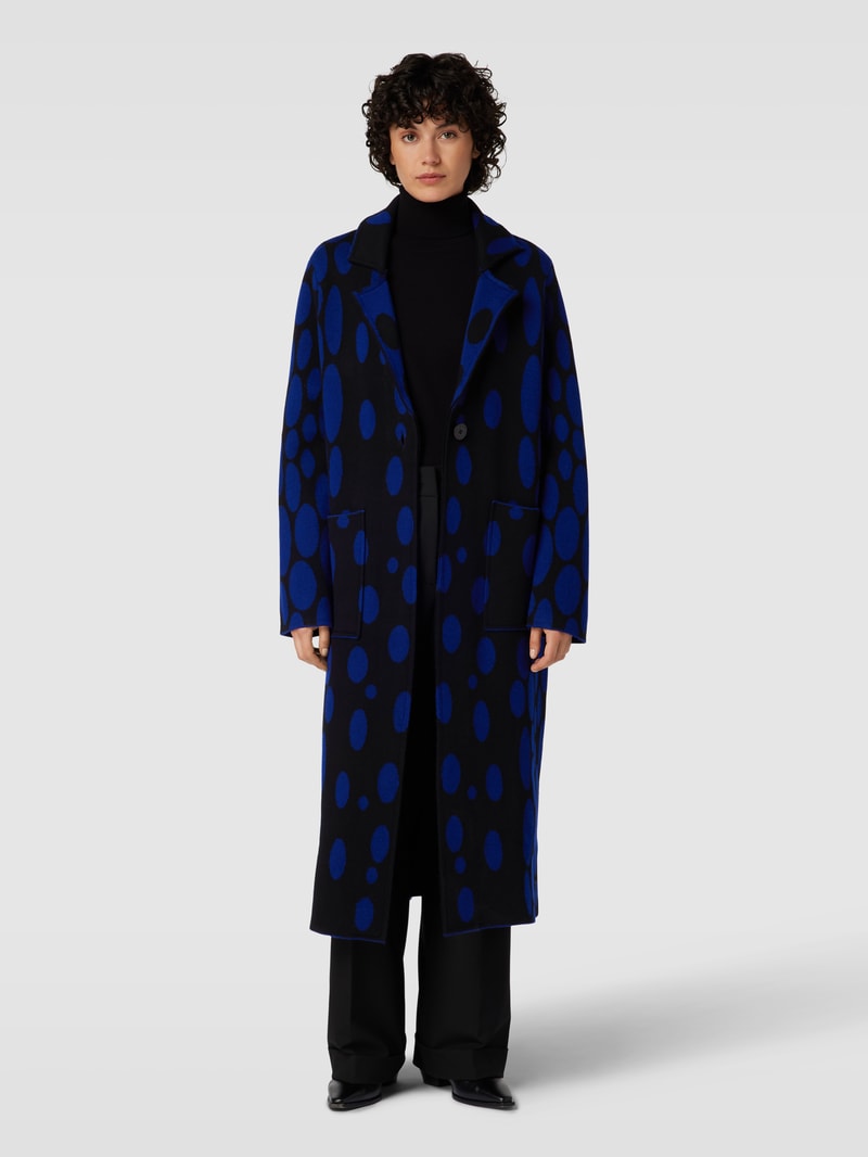 Longcardigan mit seitlichen Taschen in schwarz