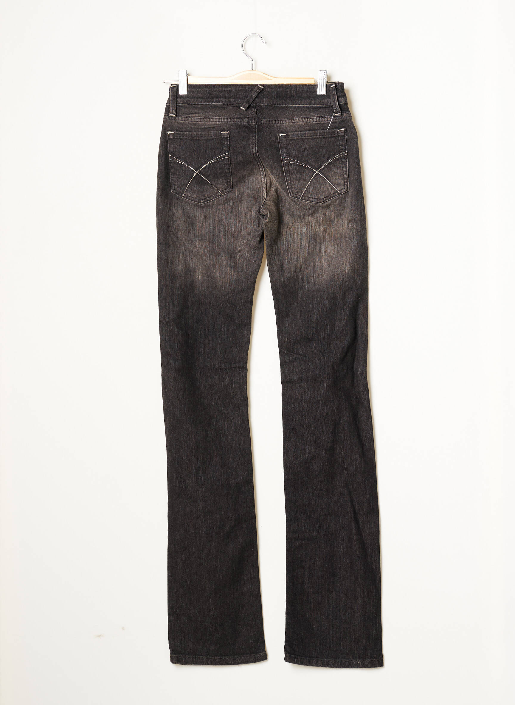Teenflo Jeans Coupe Droite Femme couleur gris