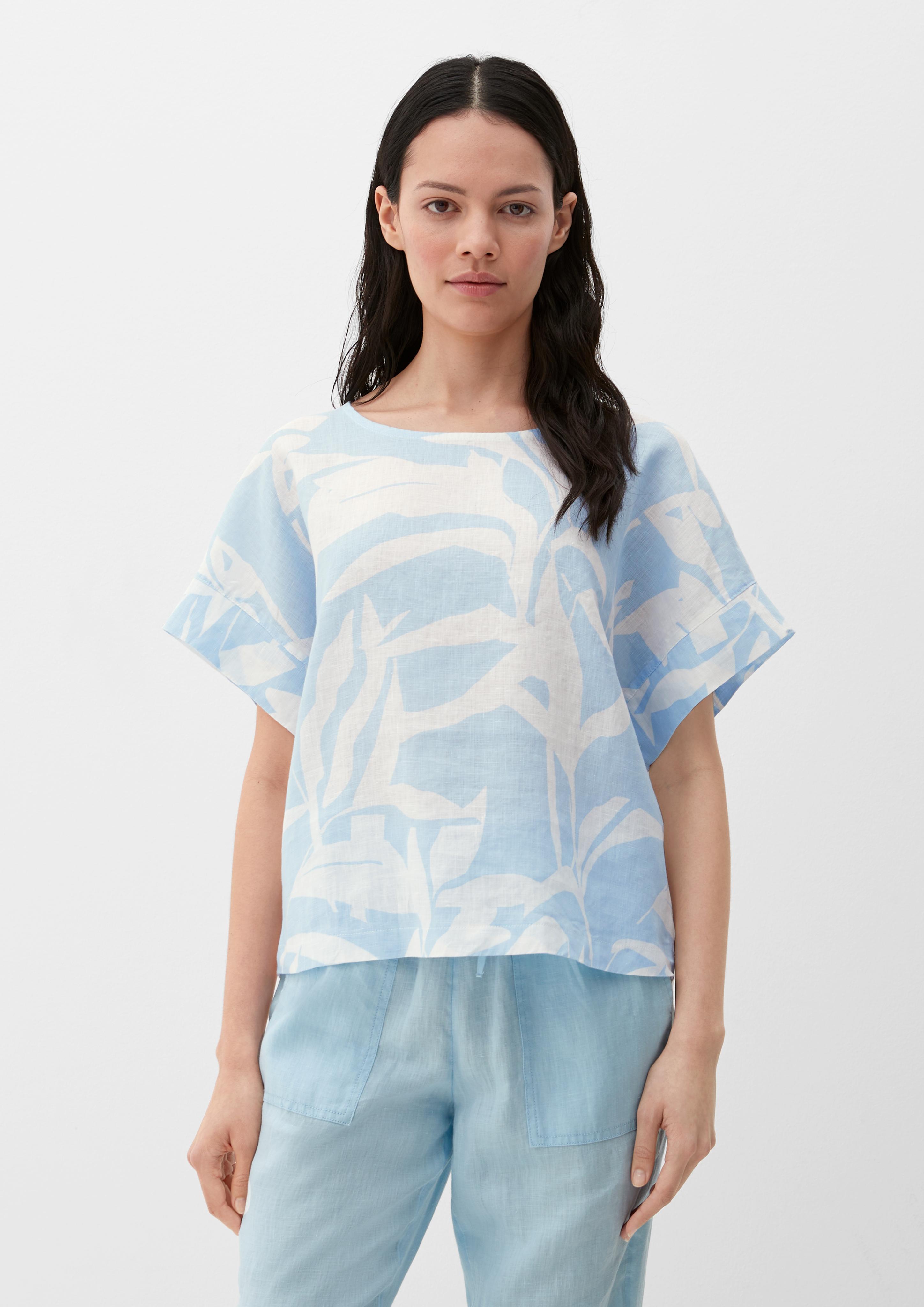 Blusenshirt mit Leinen-Front  2132145-50A3